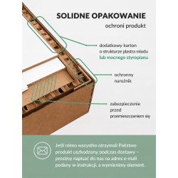 Biurko Białe z 3 Szufladami 90 cm Młodzieżowe Komputerowe Do Nauki i Pracy