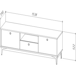 Szafka RTV TV-1 BRASS