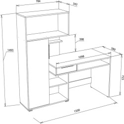 Biurko-regał QUADRO
