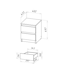 Szafka nocna T-1 STERN