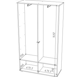 Szafa 2 drzwiowa STARK