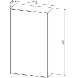 Szafa 2 drzwiowa STARK